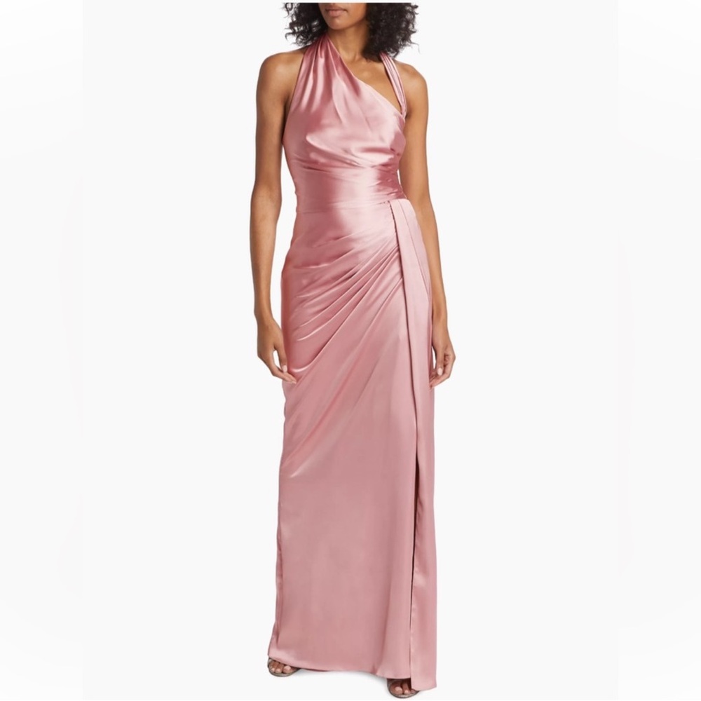 Zuhair Murad Draped Satin Asymmetrical Dress